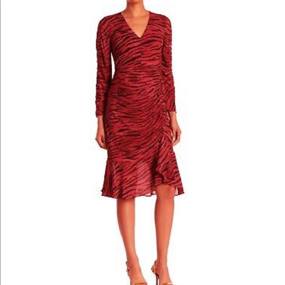 Rachel by Rachel Roy Zebra Print Long Sleeve Dress